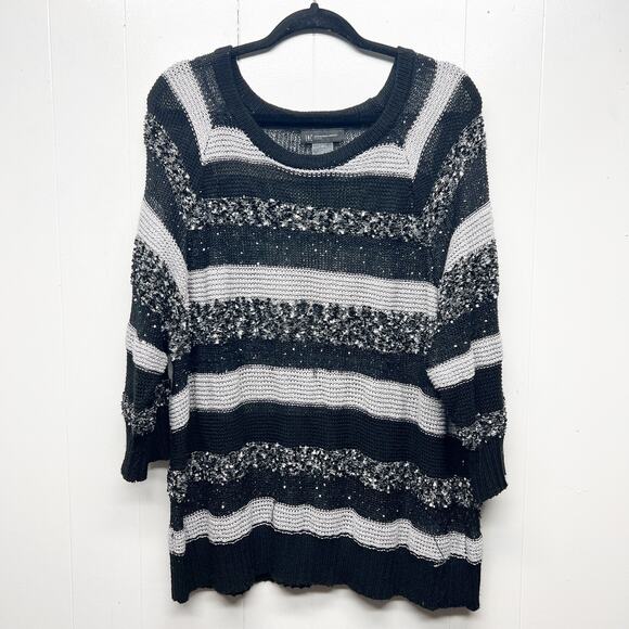INC International Concepts Womens Sweater Size 3X Sequin Party Event Evening - Picture 1 of 11